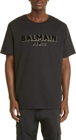 Flock & Foil Logo Cotton Graphic Tee