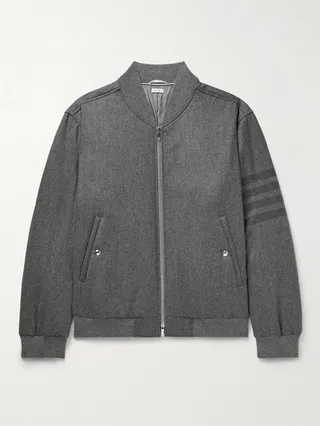 Wool and Cashmere-Blend Down Bomber Jacket