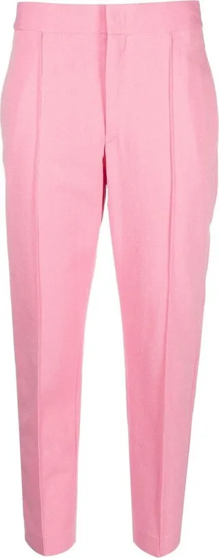 Seam-Detail Cropped Trousers
