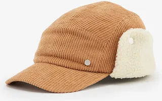 Paul mith Mens Tan Logo-tab Flap-panel Cotton hat