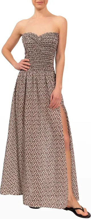 Morgan Strapless Smocked Maxi Dress