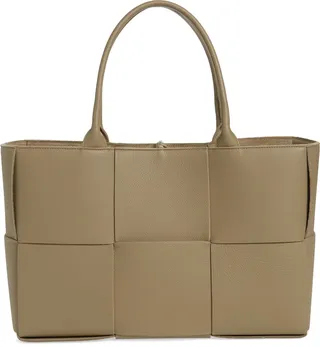 Large Arco Intrecciato Leather Tote