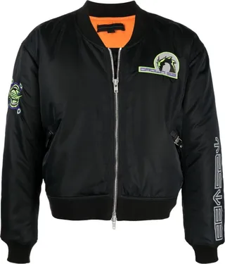 Logo-Patch Bomber Jacket