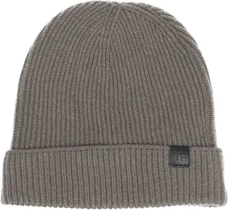 Logo-Patch Ribbed-Knit Beanie