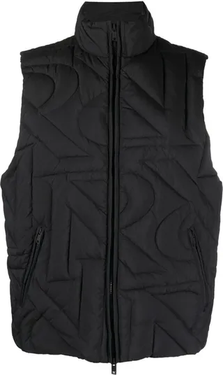 Initial quilted gilet