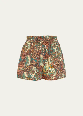 Edlyn Printed Drawstring Shorts