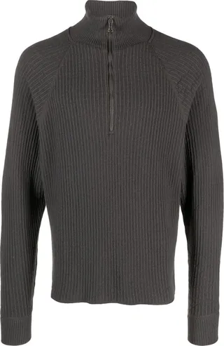 Grey Half Zip Sweater