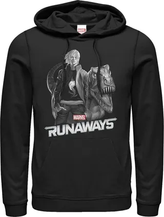 Men's Marvel Runaways Chase & Old Lace Pull Over Hoodie - Black - Small
