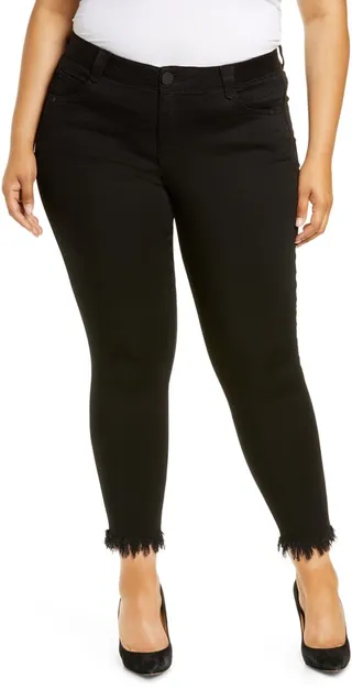 Ab-Solution Frayed Ankle Skinny Jeans