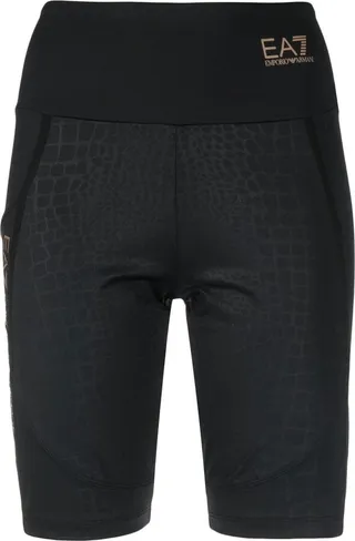 Knee-Length Snake-Print Shorts