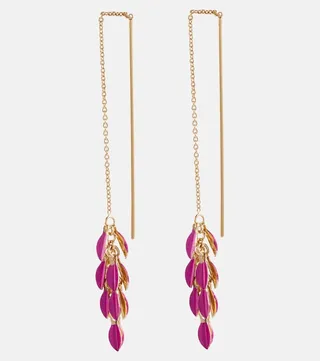 Petal drop earrings
