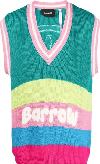 Intarsia-Knit Logo Vest