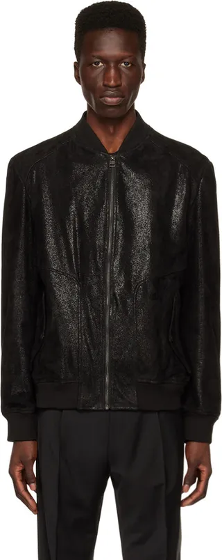 Hugo Black Lizzo Leather Jacket