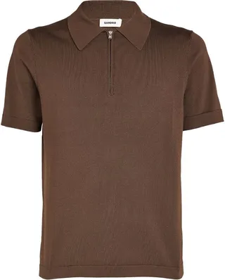 Sandro Quarter-Zip Short-Sleeved Shirt