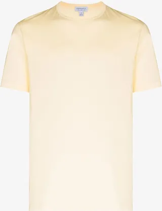 Yellow Crew Neck Cotton T-Shirt