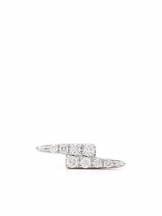 18kt yellow gold Lightning single diamond earring