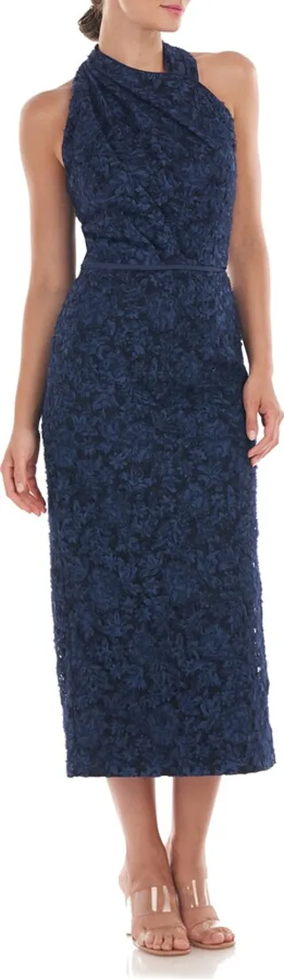Scarlett Wrap Tea Length Midi Dress