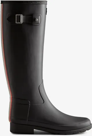 Women's Refined Slim Fit Tri-Colour Logo Backstrap Tall Rain Boots