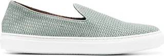 Textured Slip-On Leather Trainers