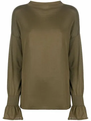 Long-Sleeve Cashmere Top