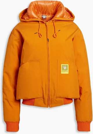 Shell hooded down jacket
