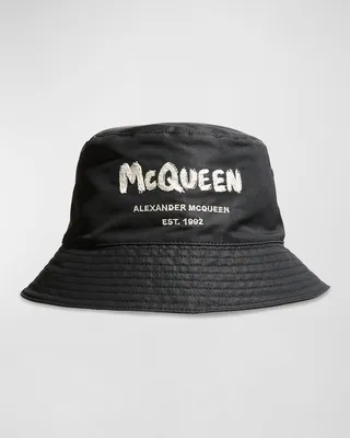 Men's Graffiti Logo Nylon Bucket Hat