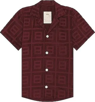OAS Burgundy Terrace Cuba Terry Shirt in Brick