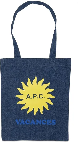 Lou Vacances denim tote bag