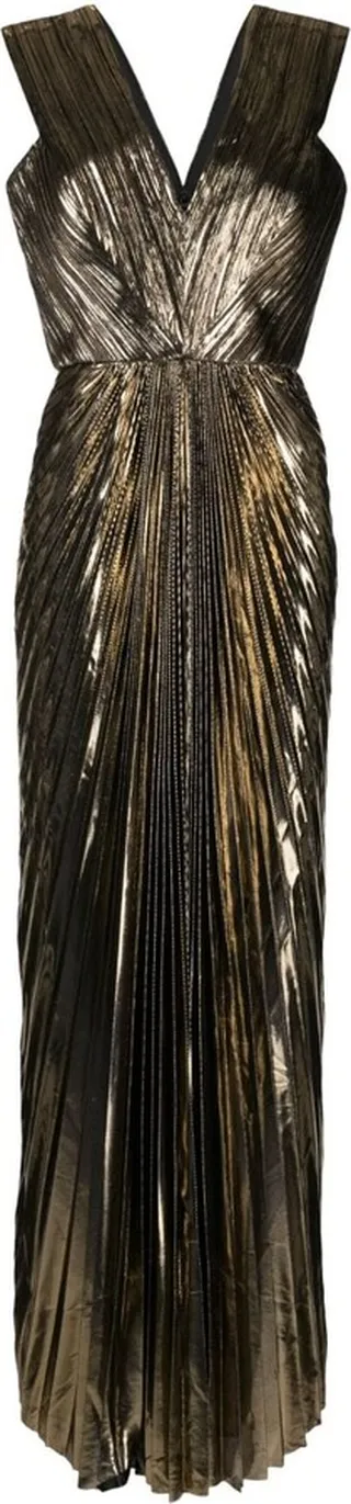 Fully-Pleated Long-Length Dress