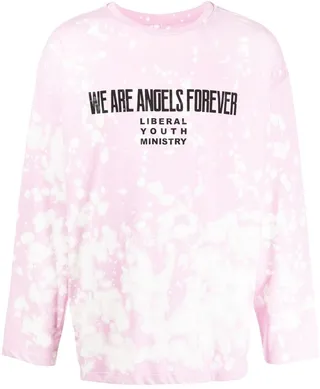 slogan-print long-sleeve T-shirt