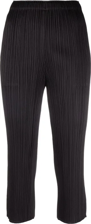 Cropped Pleated Trousers