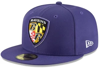 Men's Purple Baltimore Ravens Omaha 59FIFTY Hat