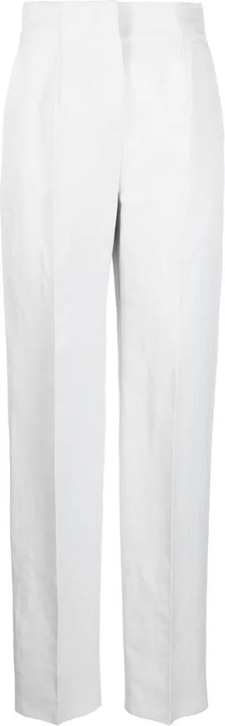 Straight-Leg High-Waisted Trousers