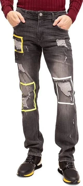 Paint Element Distressed Jeans