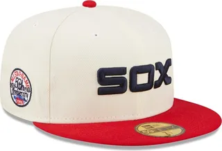 Men's New Era White and Red Chicago White Sox Cooperstown Collection 1983 Mlb All-Star Game Chrome 59FIFTY Fitted Hat