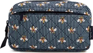Vera Bradley Women's Recycled Cotton Mini Belt Bag Bees Navy