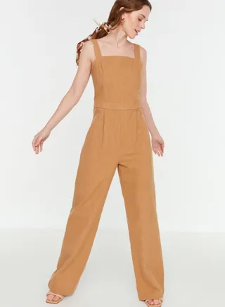 Square Neck Strappy Jumpsuit