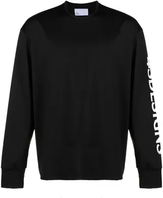logo-sleeve T-shirt