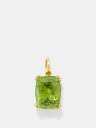 Gemmy Gem Tourmaline & 18kt Gold Charm