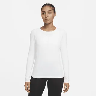 Nike Women's Dri-FIT ADV Aura Slim-Fit Long-Sleeve Training Top in White
