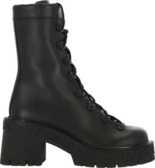 Versace Lace-Up Platform Ankle Boots