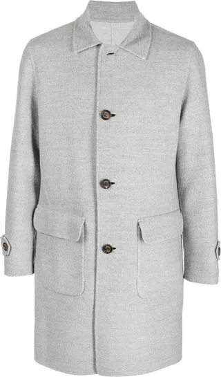 Wool Single-Breasted Coat