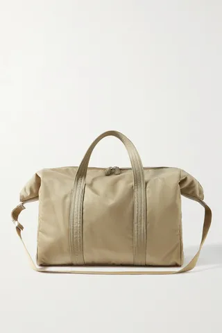 The Row - Logan Leather-trimmed Shell Tote - Neutrals
