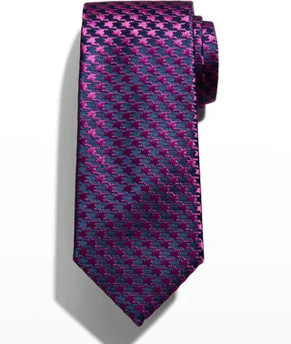 Men's Houndstooth Wool Tie