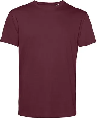 B&C B&C Mens Organic E150 T-Shirt (Burgundy) - Purple
