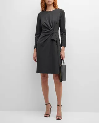 Joanna Side-Twist A-line Midi Dress