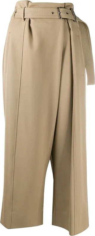 Cropped Belted Trousers