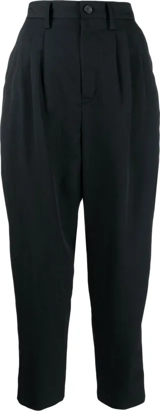 High-Waisted Cropped Trousers