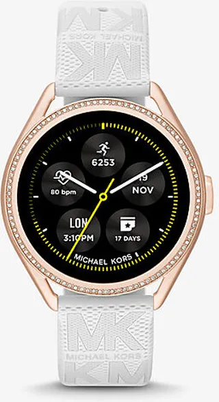 Michael Kors Access Gen 5E MKGO Rose Gold-Tone and Logo Rubber Smartwatch