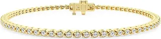 Build Your Own Collection 14K Yellow Gold & Natural Diamond Three Prong Tennis Bracelet